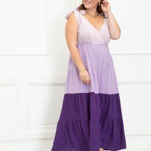 Eloquii Purple Maxi Sundress